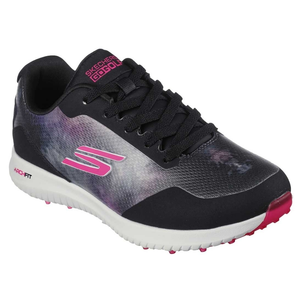 Skechers Women's Black with Pink Accent GO GOLF Sneaker